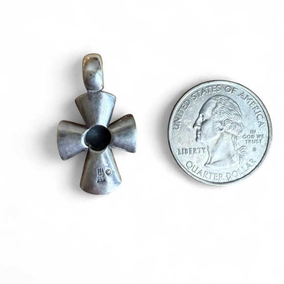 James Avery Retired Beacon Sterling silver cross pendant - Picture 2 of 2
